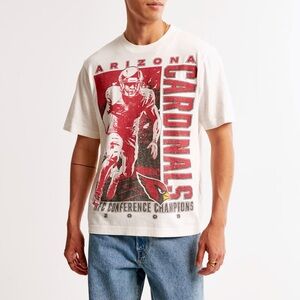 Abercrombie and Fitch Arizona Cardinals Off White Graphic T-Shirt
